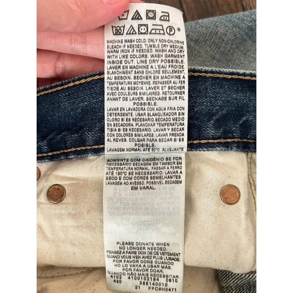 Levi’s 514 Slim Straight Jean Cotton Denim Mens Size 36x29 (actual 34x28.5) Blue